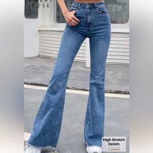 SHEIN Classic Blue Flare Jeans